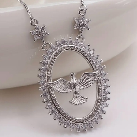 Dove Cubic Zirconia Pendant Necklace - Picture 15 of 16
